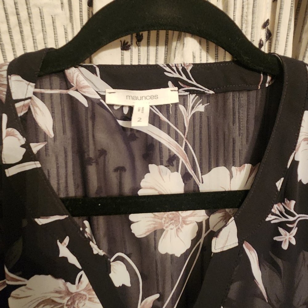 Sheer 2X high-low printed top - Picture 3 of 4